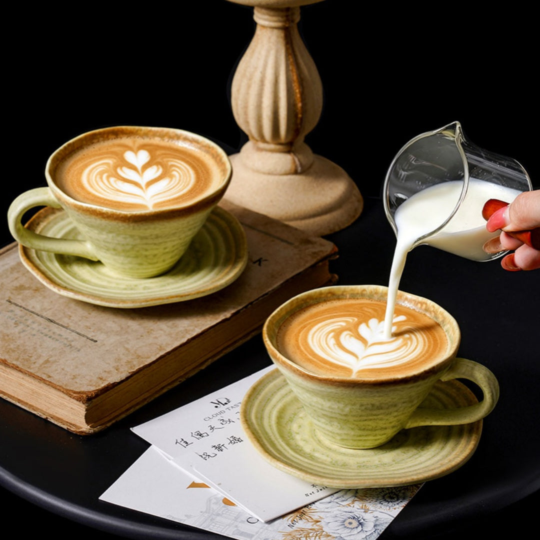 Coffee Cup & Rose Scented Candle Gift Set