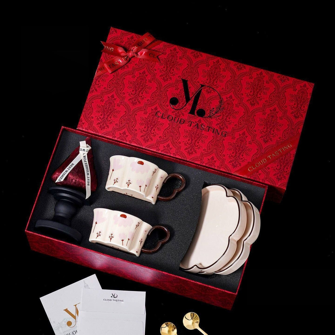 Coffee Cup & Saucer with Scented Candle Gift Set
