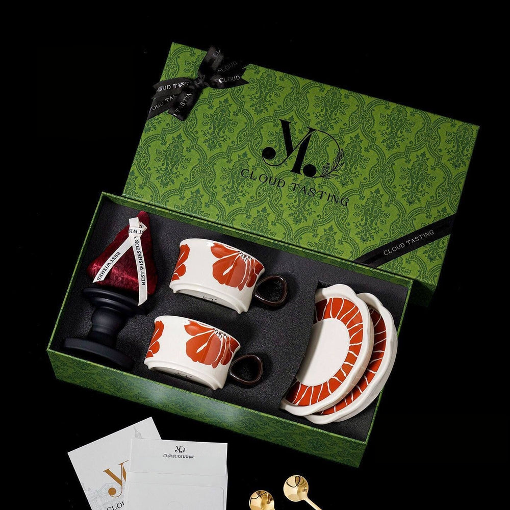 Coffee Cup & Saucer with Scented Candle Gift Set