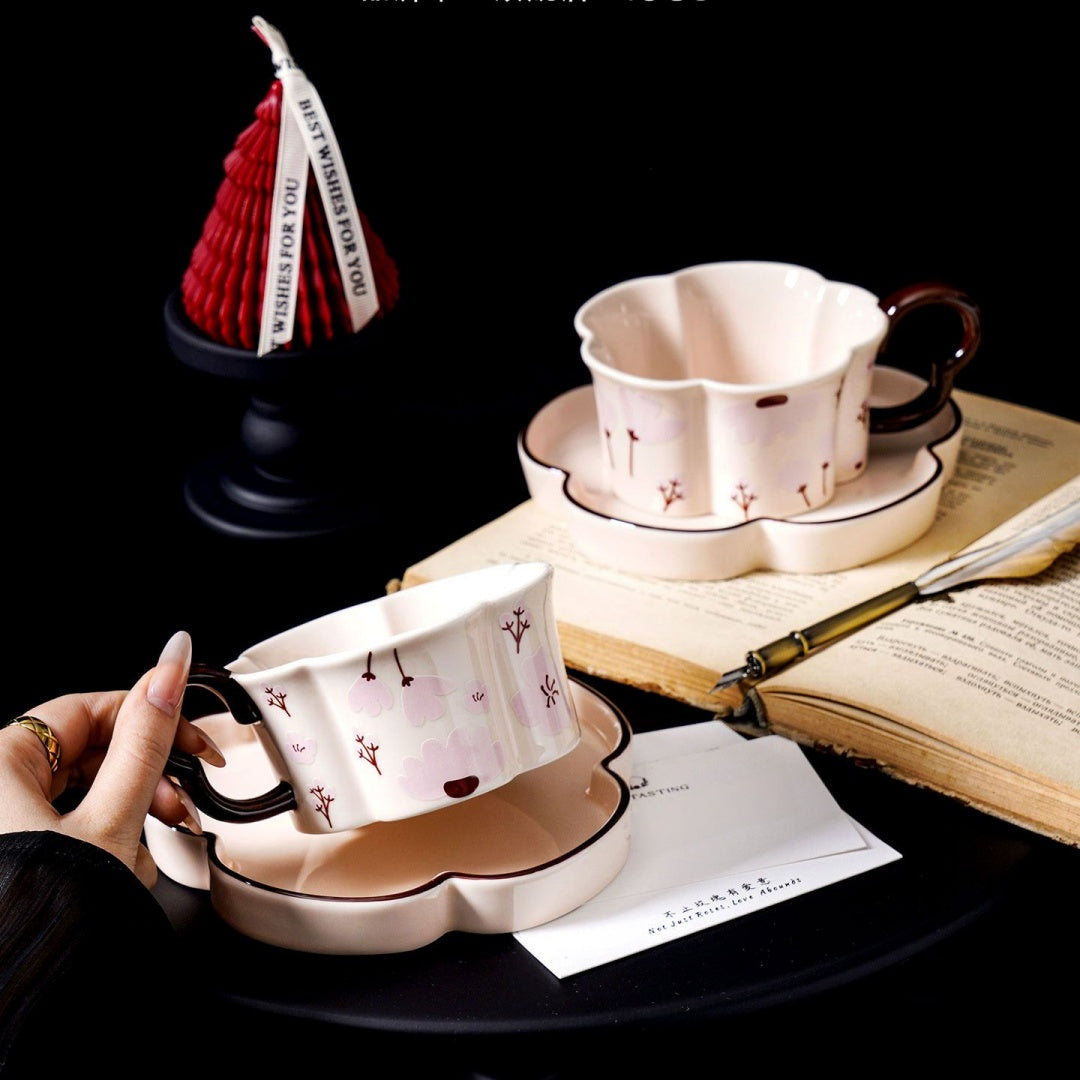 Coffee Cup & Saucer with Scented Candle Gift Set