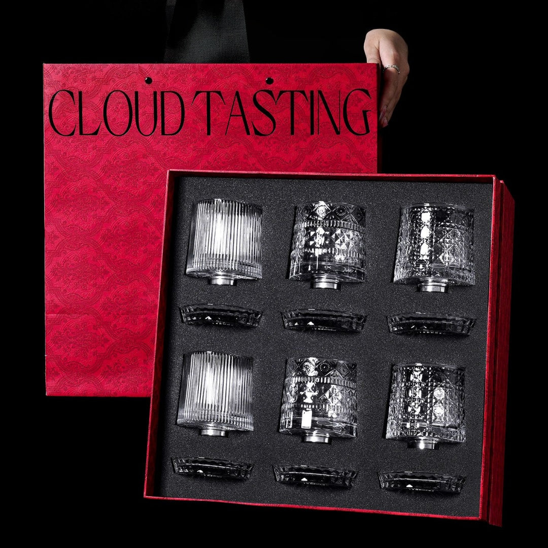 360° Rotating Whiskey Glass Gift Set
