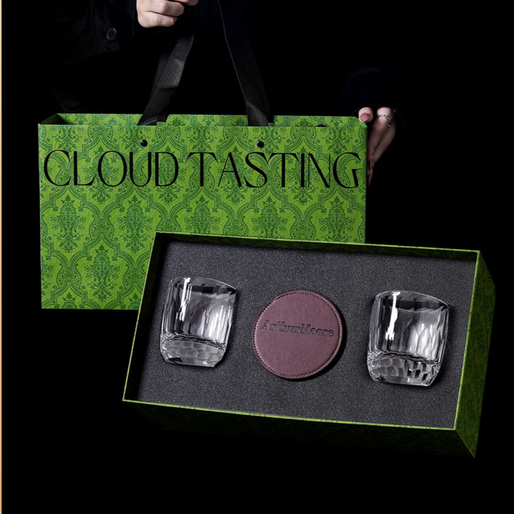 Crystal Whiskey Glass & Coaster Gift Set
