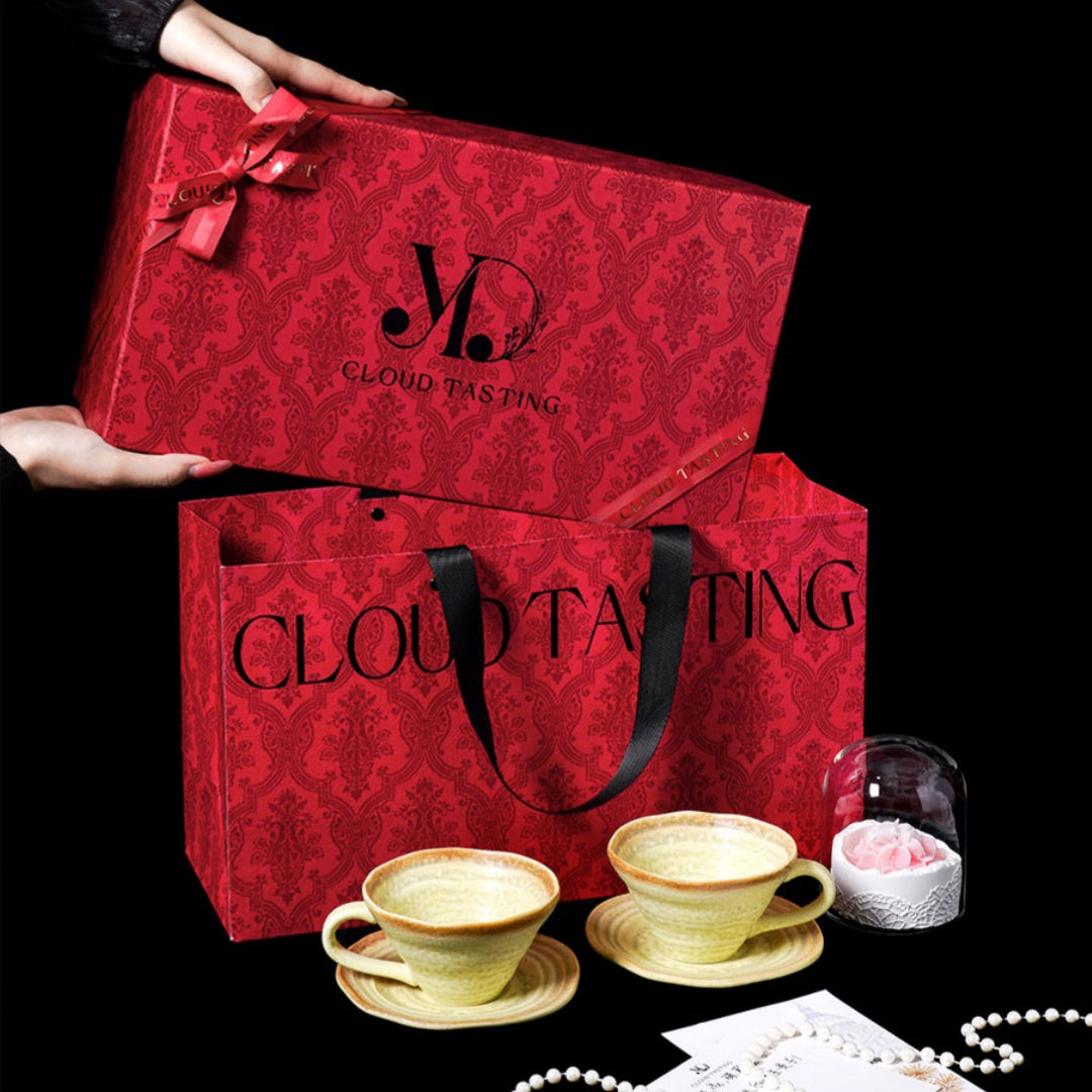 Coffee Cup & Rose Scented Candle Gift Set