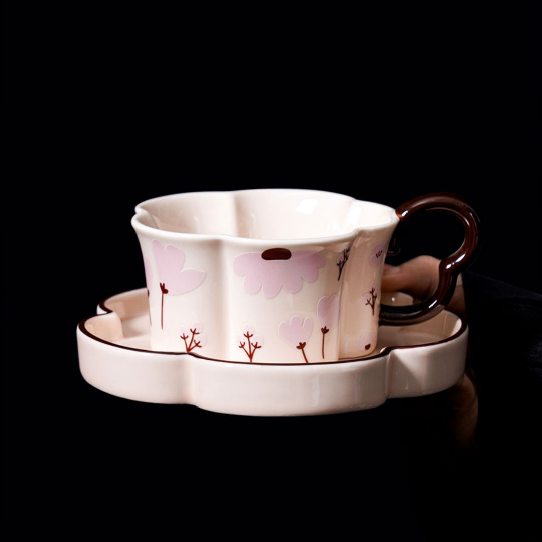 Coffee Cup & Saucer with Scented Candle Gift Set