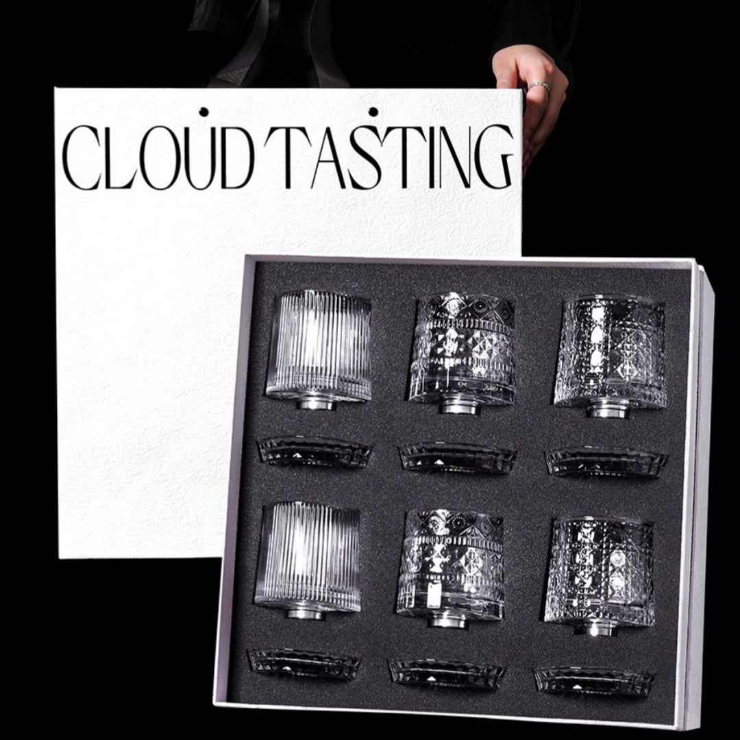 360° Rotating Whiskey Glass Gift Set