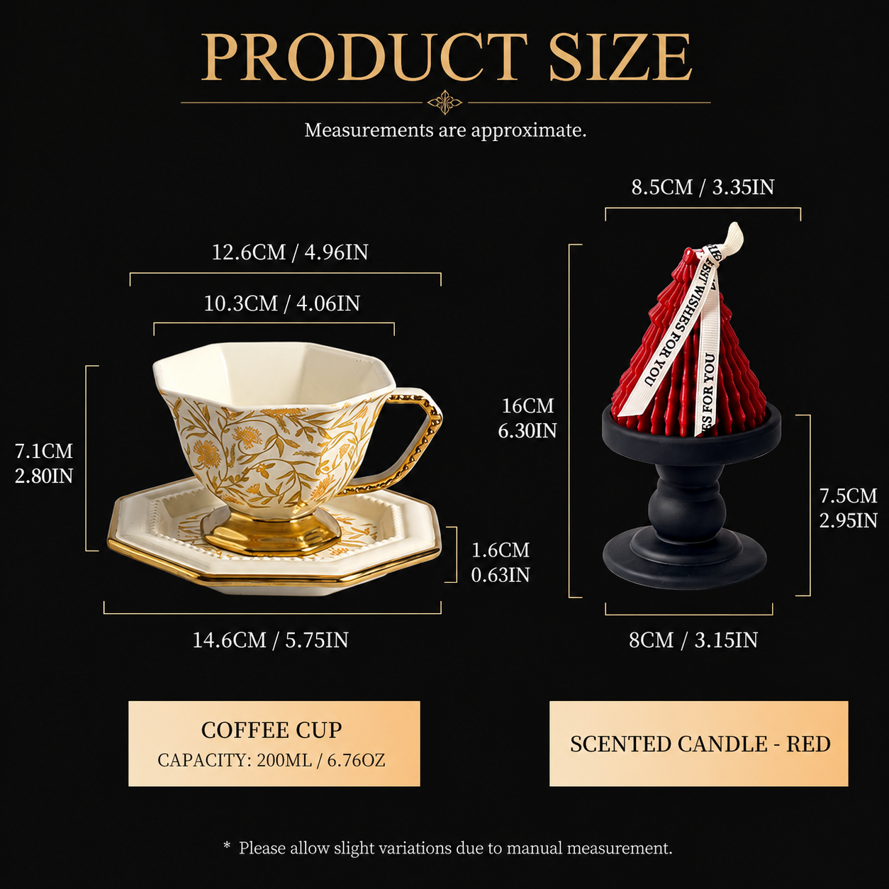 Luxury Coffee Cup & Scented Candle Gift Set