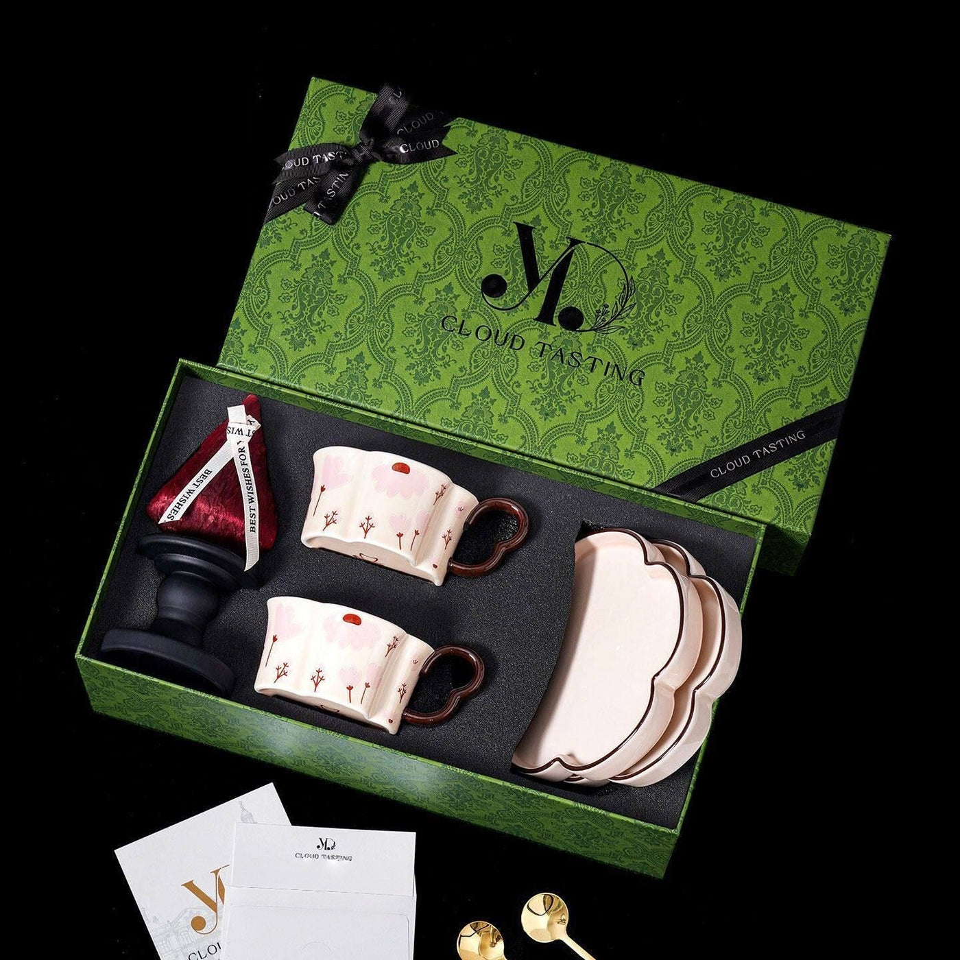 Coffee Cup & Saucer with Scented Candle Gift Set
