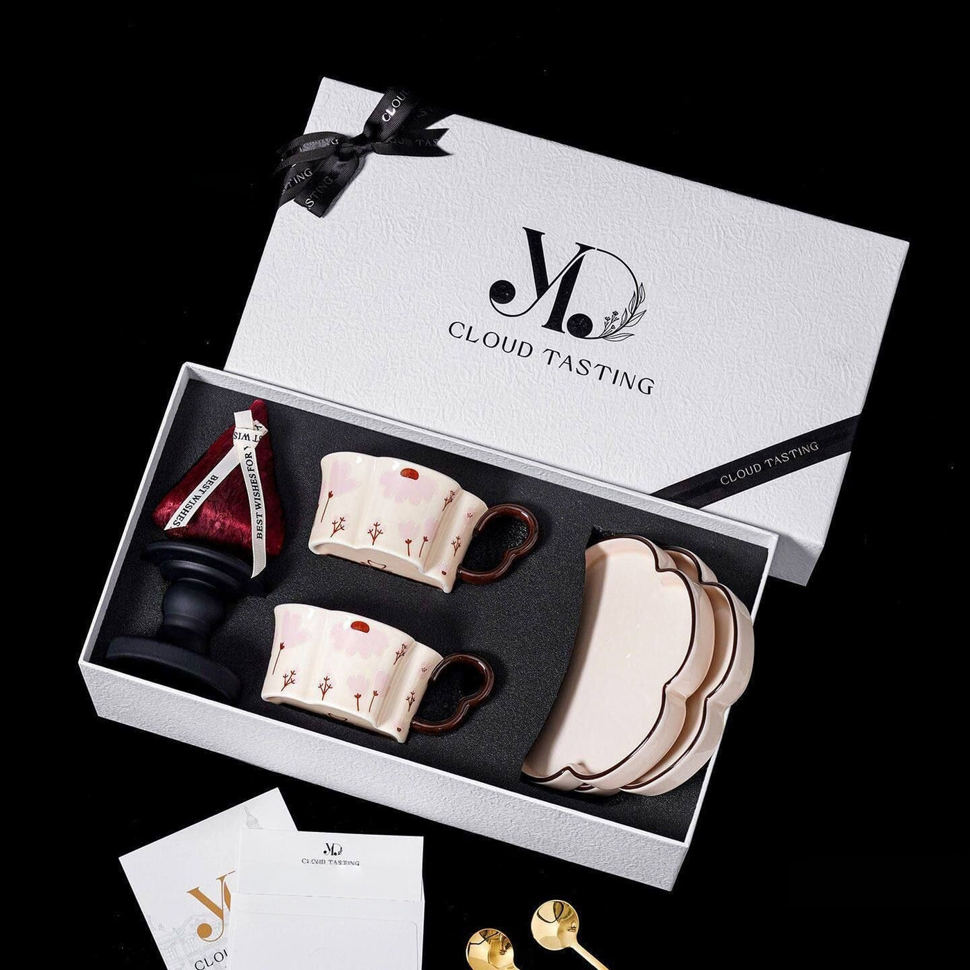Coffee Cup & Saucer with Scented Candle Gift Set