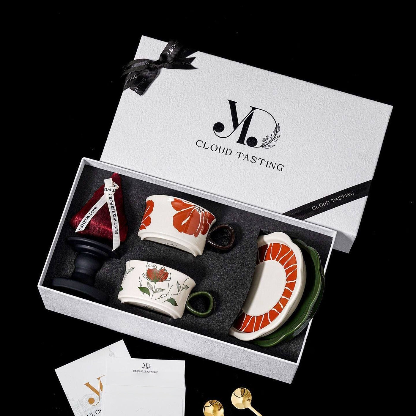 Coffee Cup & Saucer with Scented Candle Gift Set