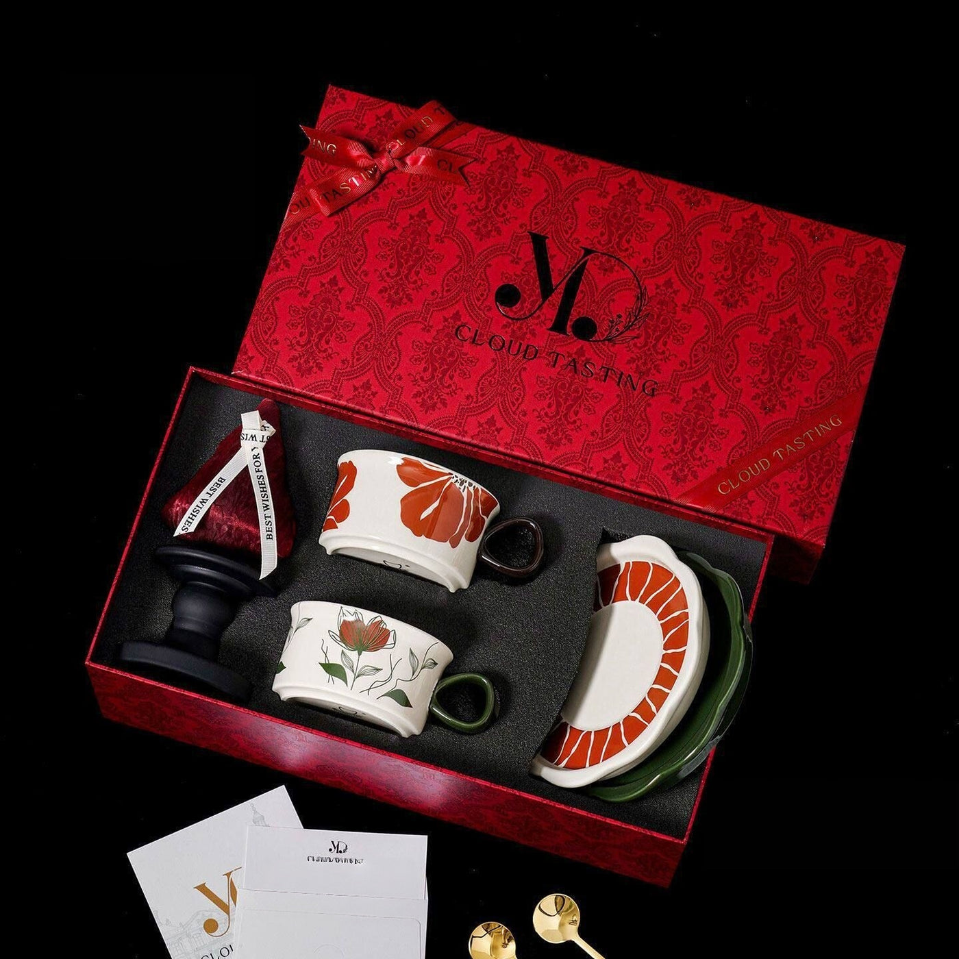 Coffee Cup & Saucer with Scented Candle Gift Set